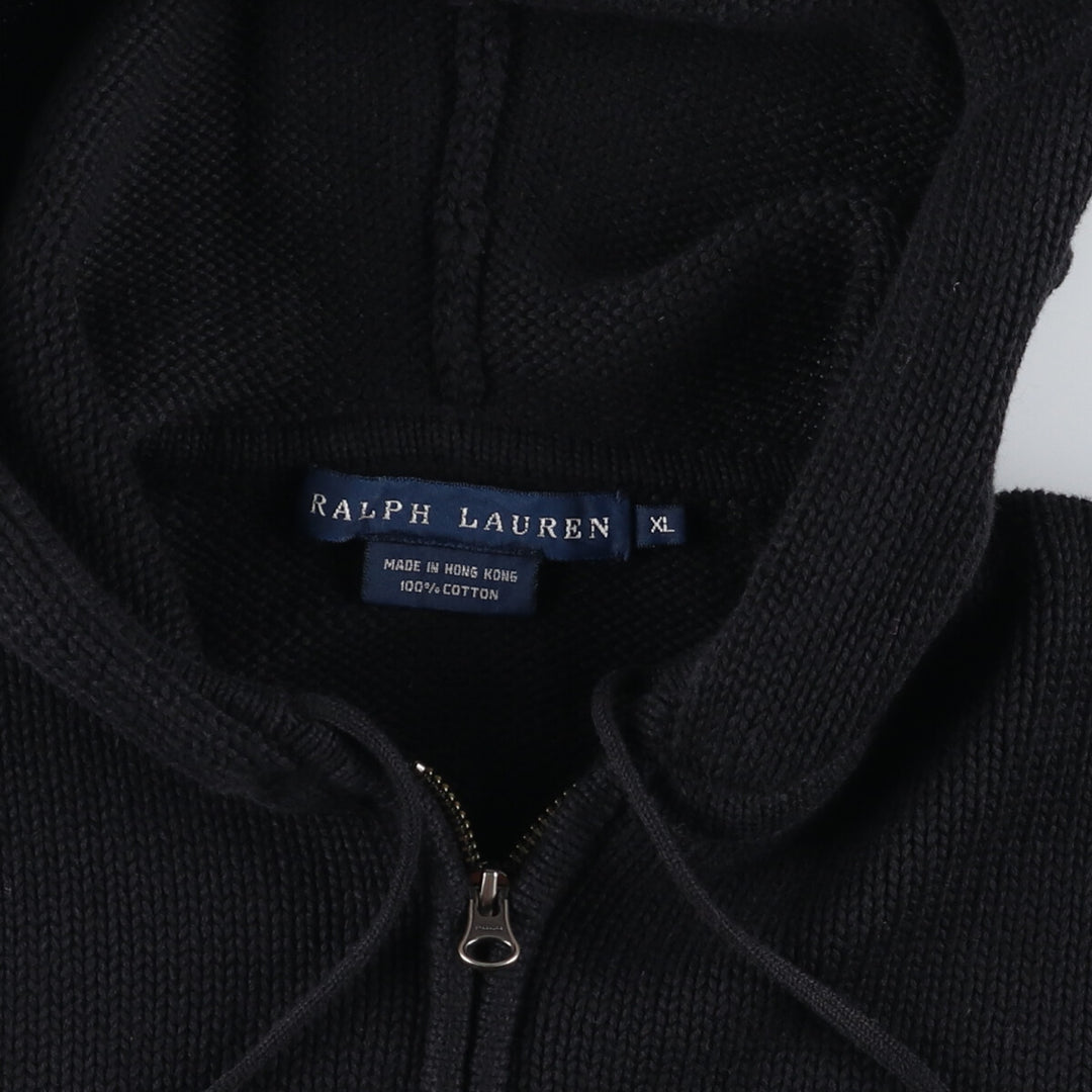 Ralph Lauren RALPH LAUREN SPORT Cotton Knit Zip Hoodie Women's XL /eaa494287