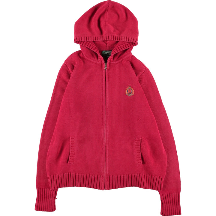 Ralph Lauren LAUREN Cotton knit zip hoodie for women, size S / eaa494292