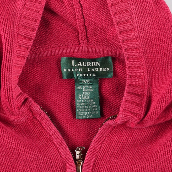 Ralph Lauren LAUREN Cotton knit zip hoodie for women, size S / eaa494292