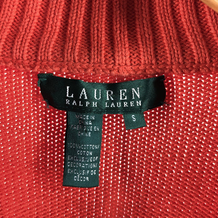 Ralph Lauren LAUREN Cotton knit full zip sweater for women, size S / eaa494296