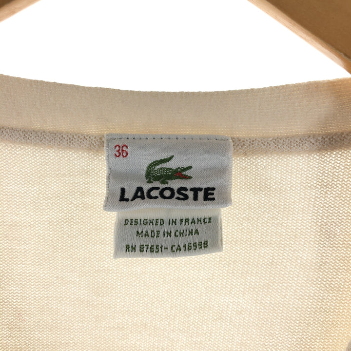 Lacoste LACOSTE French design Argyle Pattern cotton knit cardigan Men's M size / eaa494299