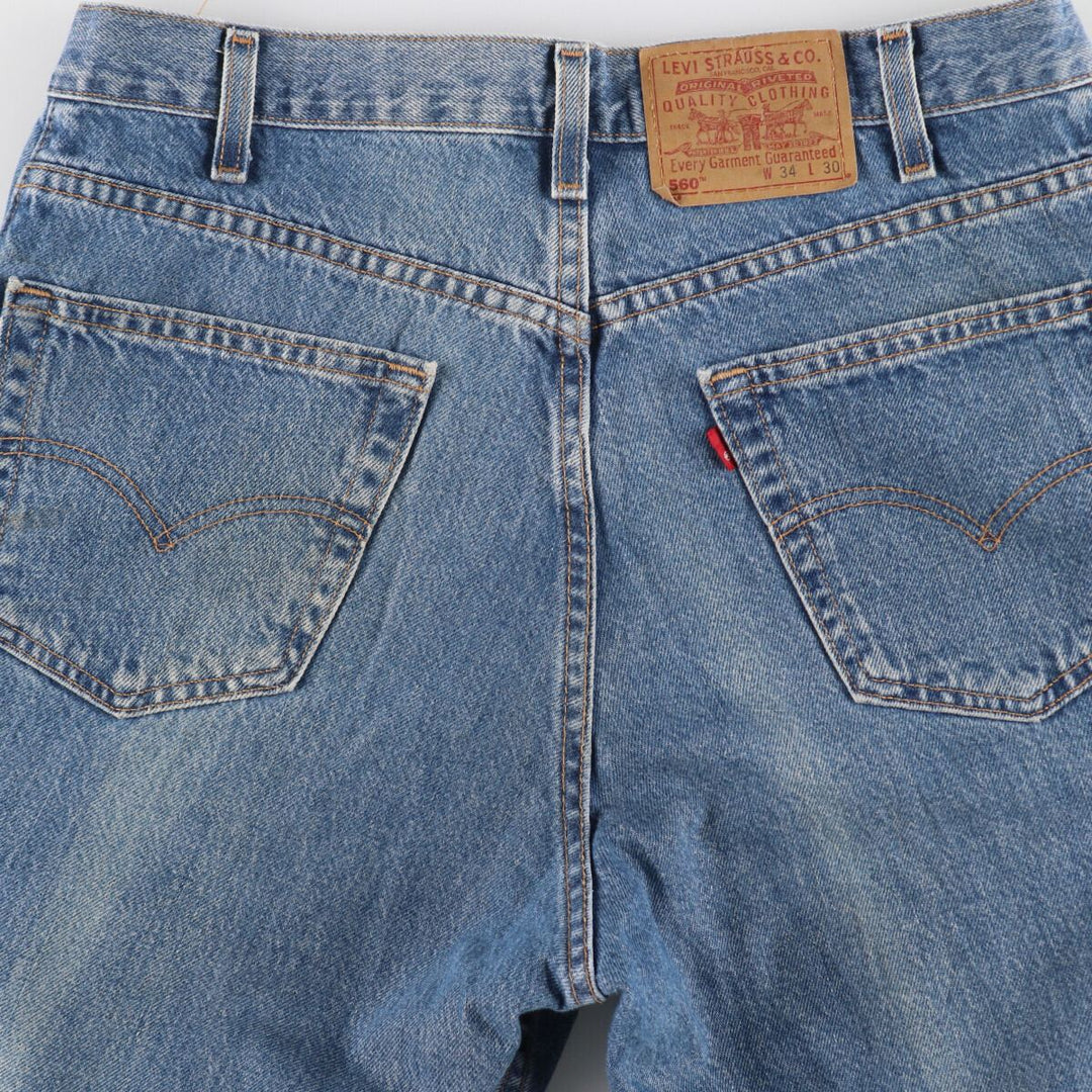 90'S Levi's 560 LOOSE FIT TAPERED LEG Tapered Denim Pants Made in USA Men's W35 Vintage /eaa494345