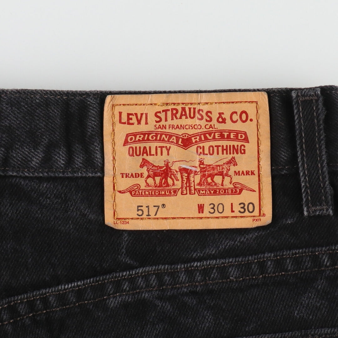 Levi's 517 BOOT CUT Black denim boot cut denim pants for men, equivalent to w30 / eaa494360