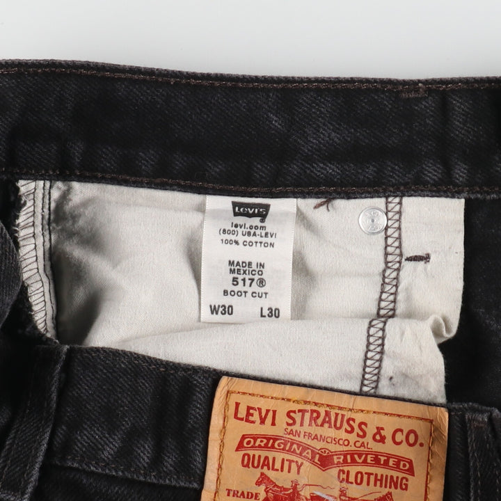 Levi's 517 BOOT CUT Black denim boot cut denim pants for men, equivalent to w30 / eaa494360