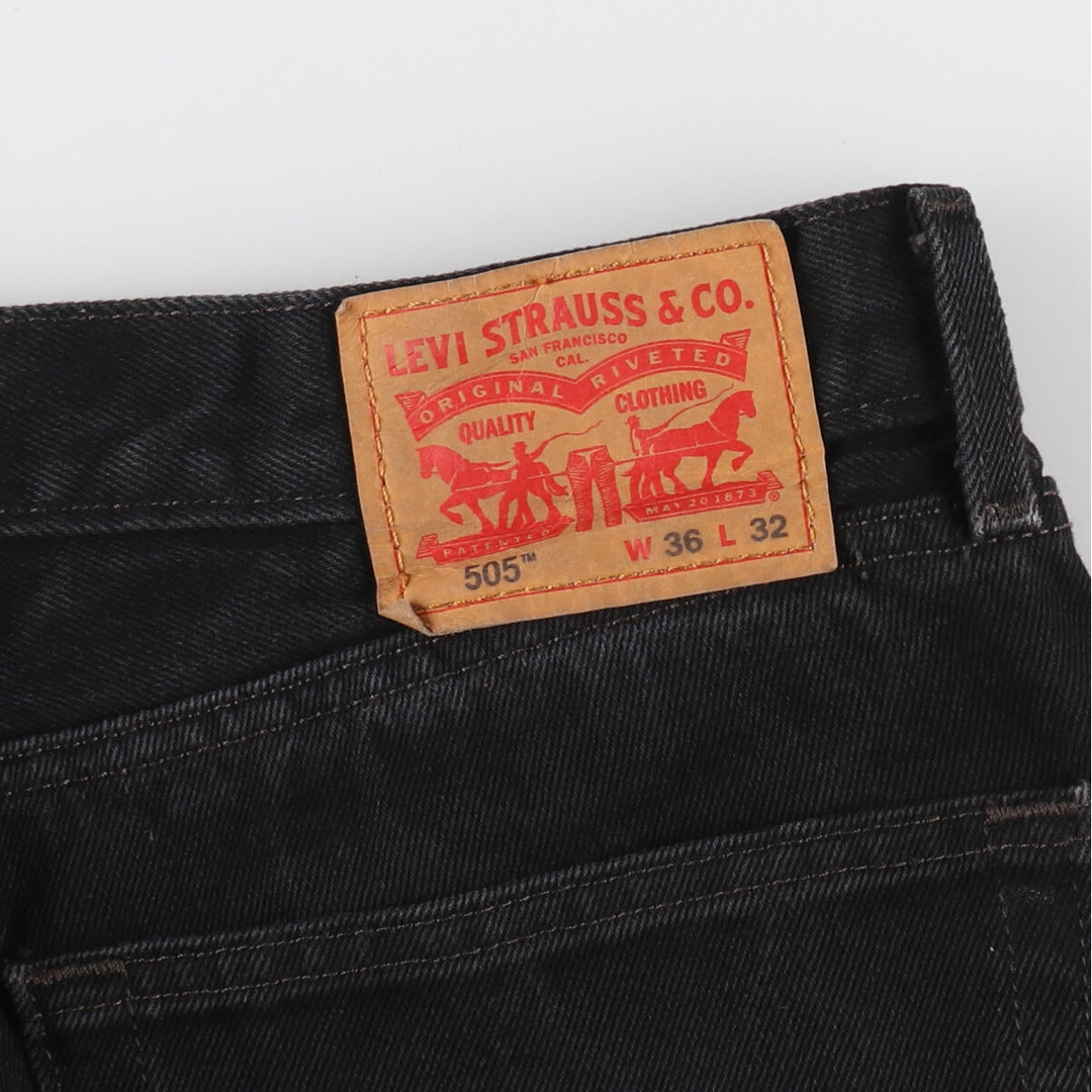 Levi's 505 Black Denim Tapered Denim Pants Men's W36 equivalent / eaa494370