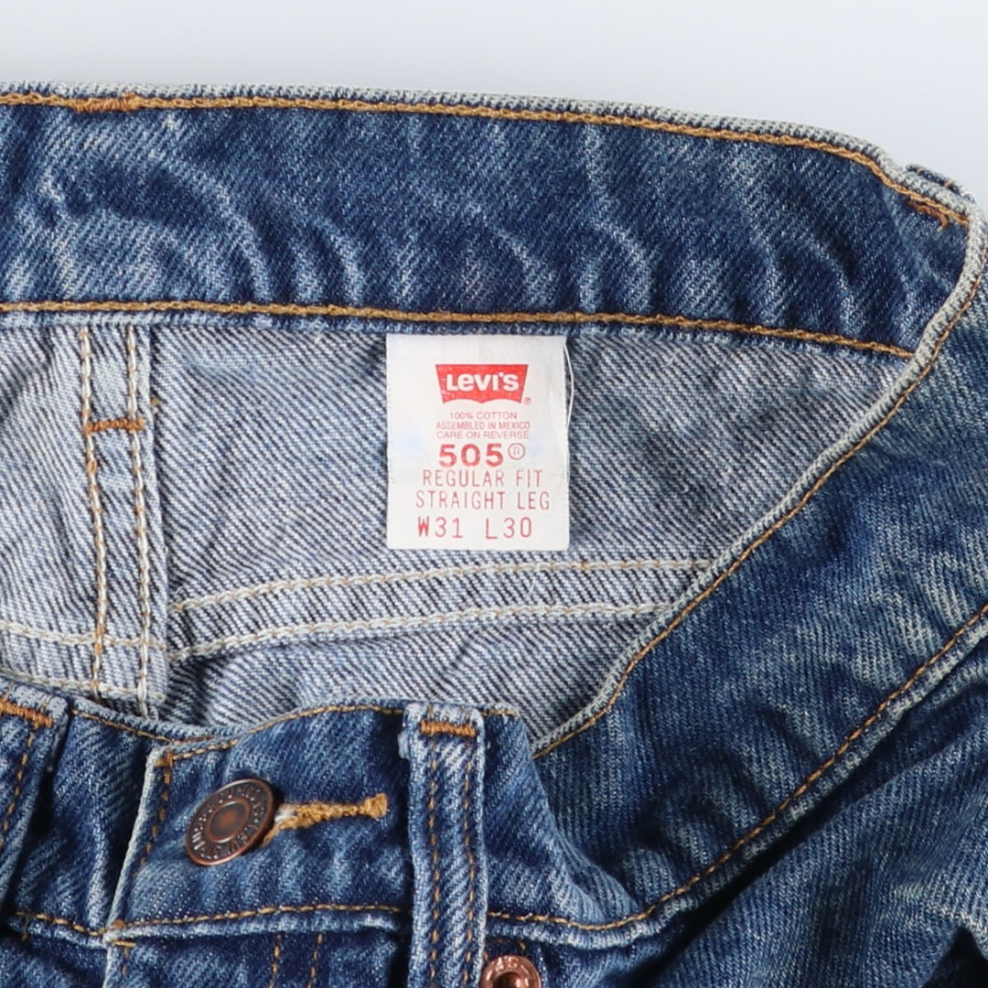 90'S Levi's 505 REGULAR FIT STRAIGHT LEG Orange Tab Tapered Denim Pants w31 L30 Vintage /eaa494393