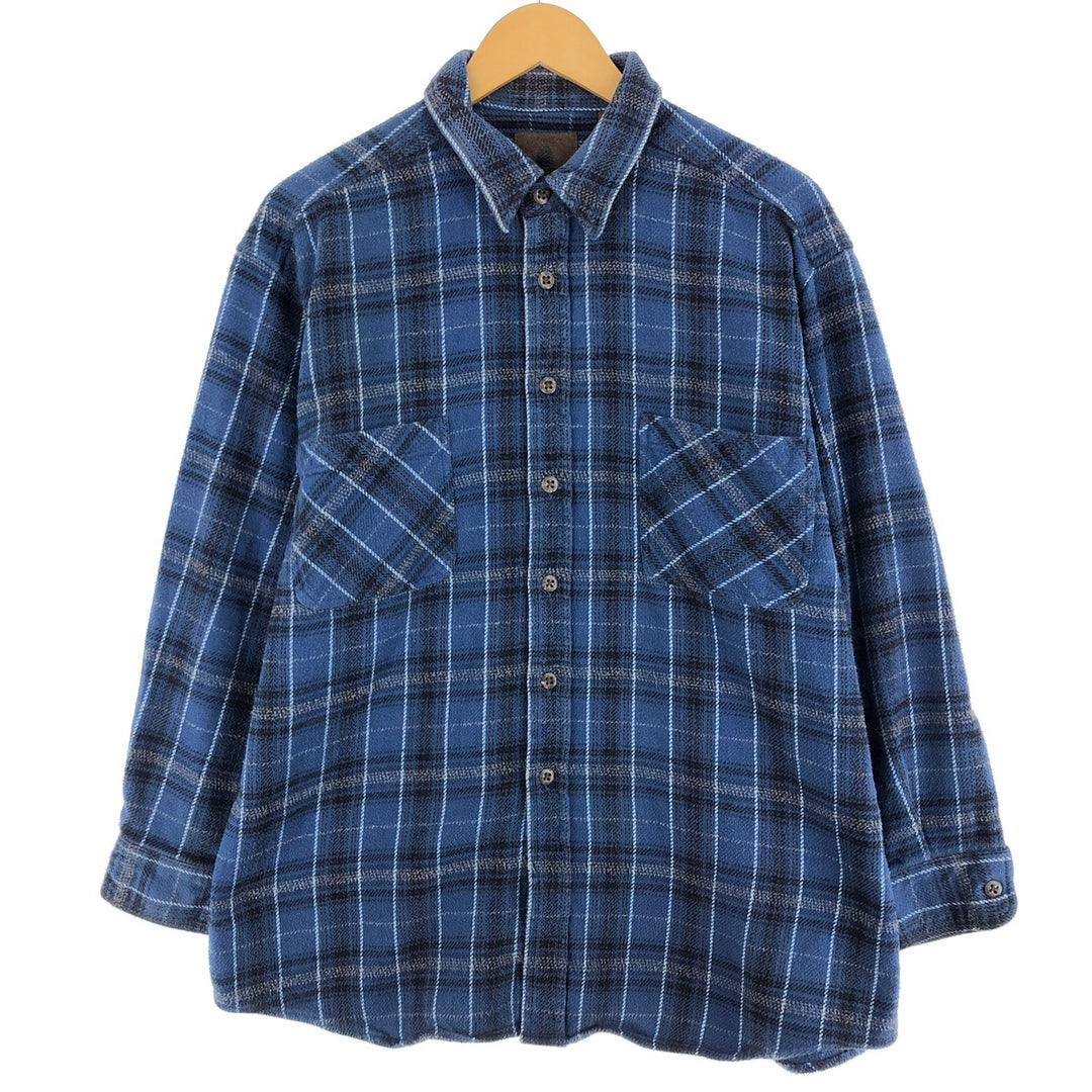 00'S ST JOHN'S BAY long sleeve heavy flannel check shirt men's XL equivalent /eaa494400