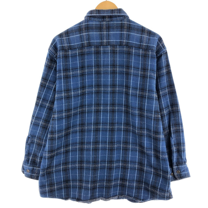 00'S ST JOHN'S BAY long sleeve heavy flannel check shirt men's XL equivalent /eaa494400