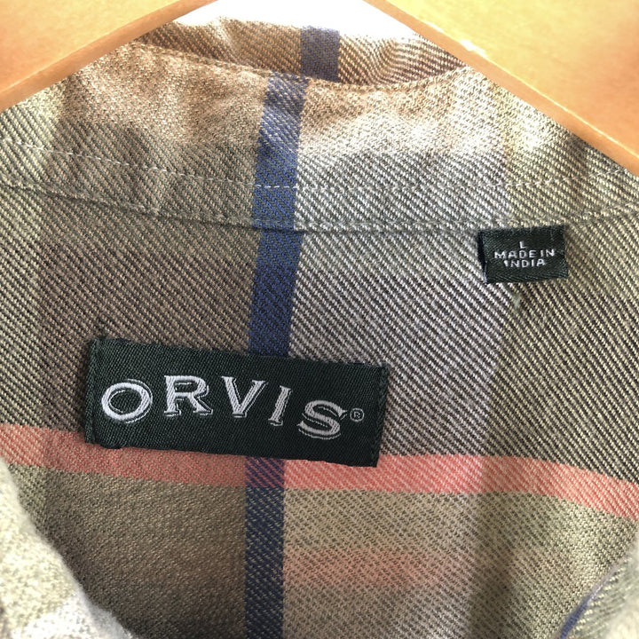 ORVIS Long Sleeve Light Nell Check Shirt Men's Size L /eaa494401