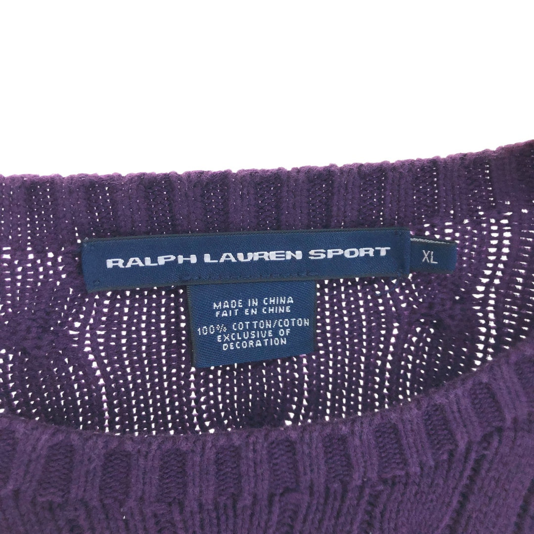 Ralph Lauren RALPH LAUREN SPORT Cable knit cotton sweater Women's XL size /eaa494428