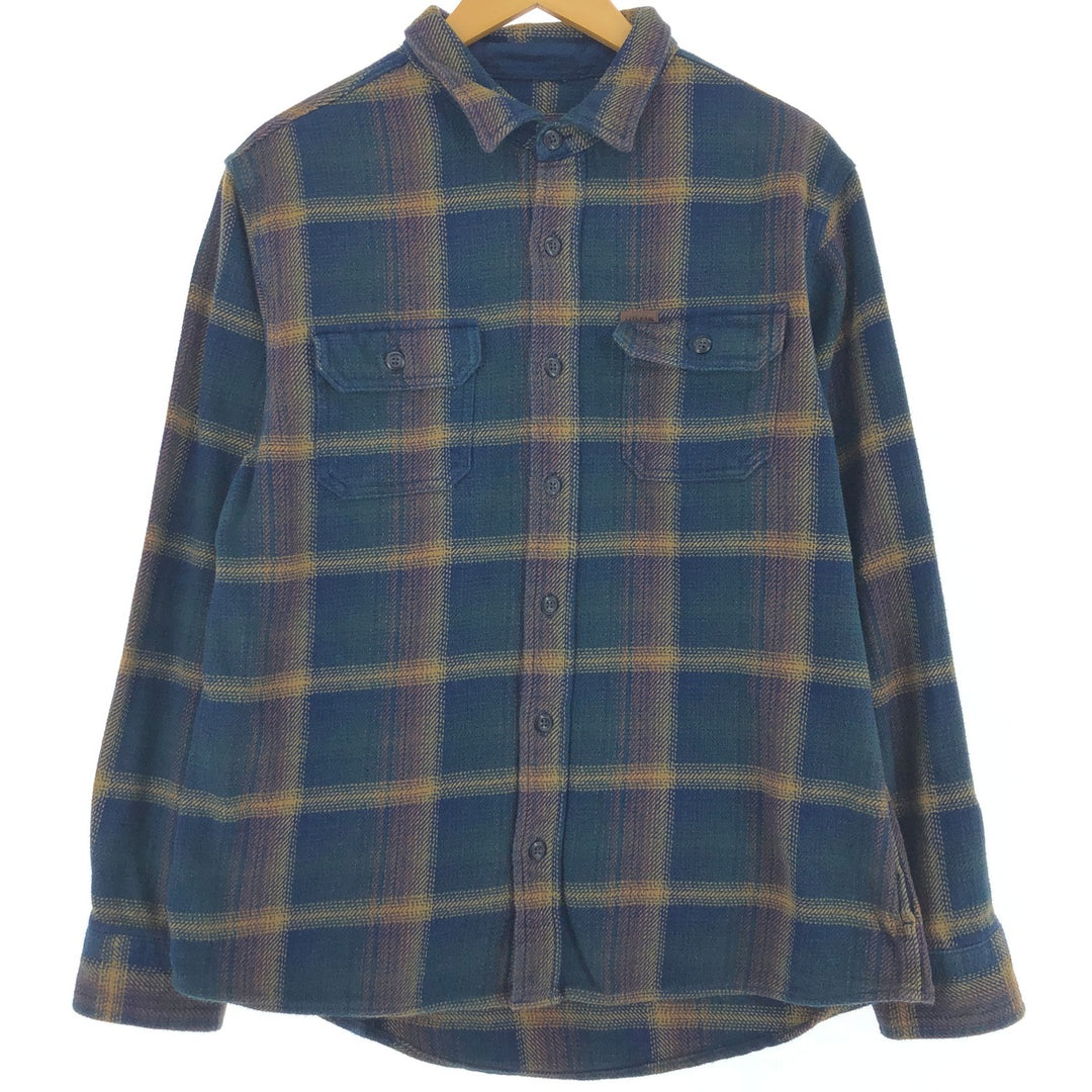00'S ORVIS Ombre Check Long Sleeve Heavy Flannel Check Shirt Men's L size / eaa494523