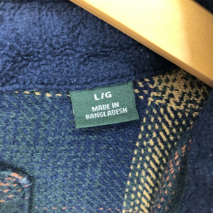 00'S ORVIS Ombre Check Long Sleeve Heavy Flannel Check Shirt Men's L size / eaa494523
