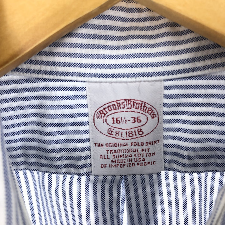 Brooks Brothers Est.1818 Long Sleeve Button-Down Striped Shirt Made in USA Men's L Size / eaa494543