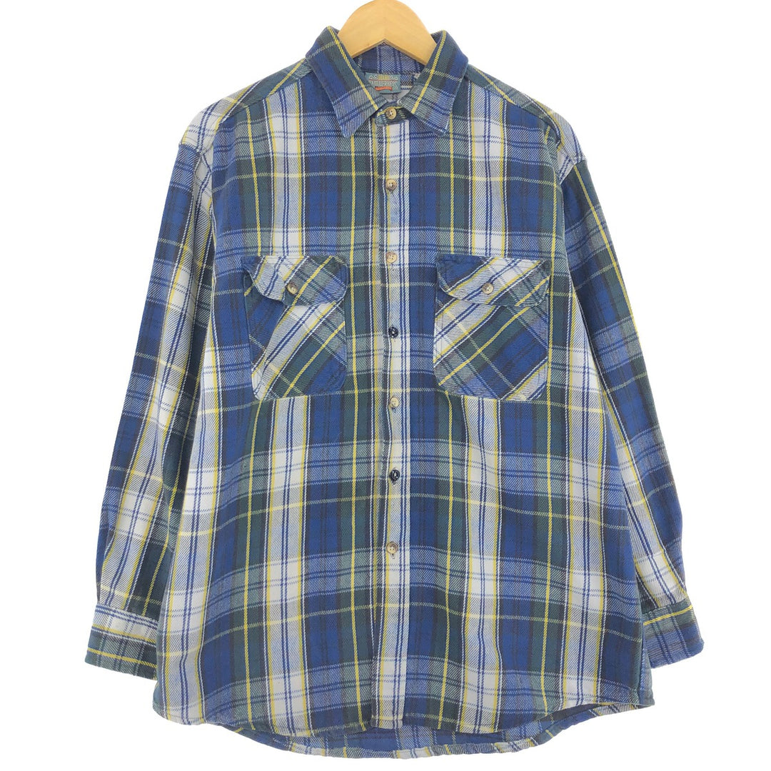 OZARK WILDERNESS Long Sleeve Heavy Flannel Check Shirt Men's L Size /eaa494645