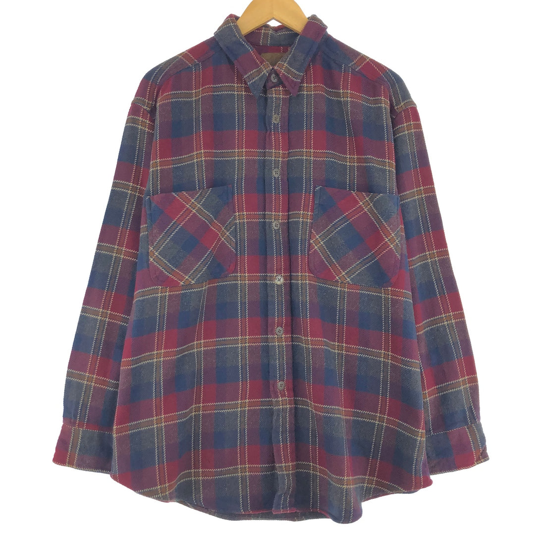 ST JOHN'S BAY Long Sleeve Heavy Flannel Check Shirt Men's L / eaa494656