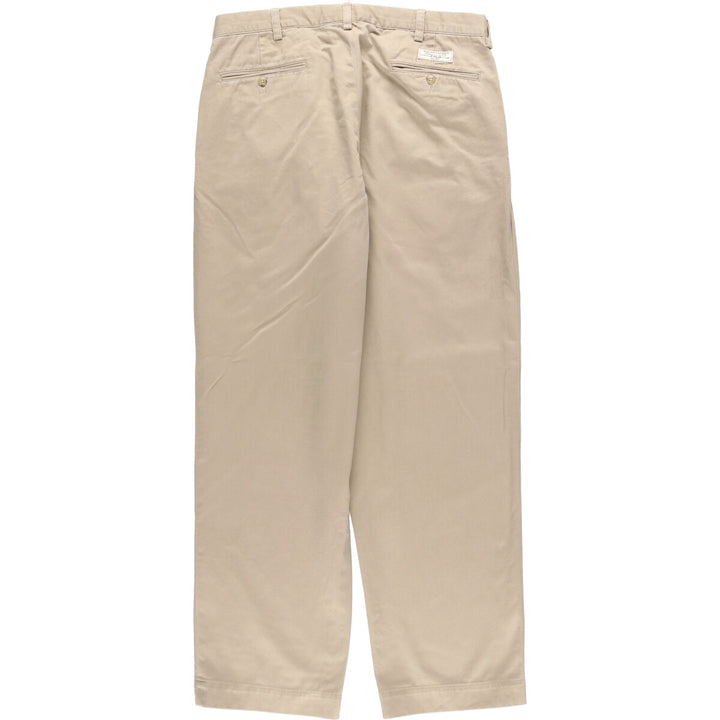 Ralph Lauren POLO by Ralph Lauren Two-pleat Chino Pants for Men, W34 equivalent cotton Beige type Vintage Second Hand