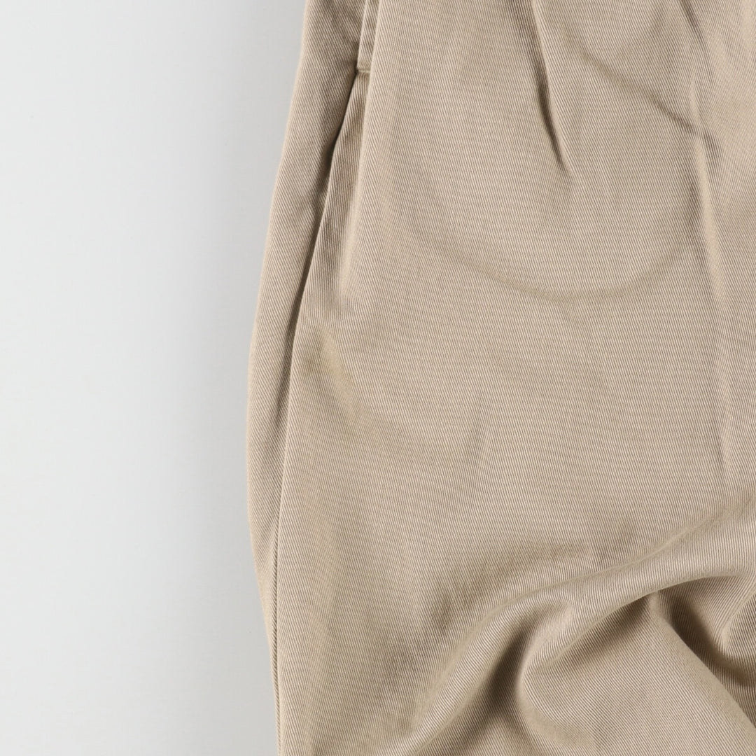 Ralph Lauren POLO by Ralph Lauren Two-pleat Chino Pants for Men, W34 equivalent cotton Beige type Vintage Second Hand