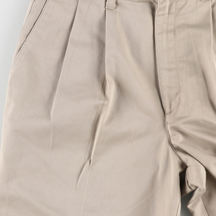 2000'S Levi's DOCKERS Two-pleat Chino Pants, Men's, Size W32 cotton Beige type Vintage Second Hand