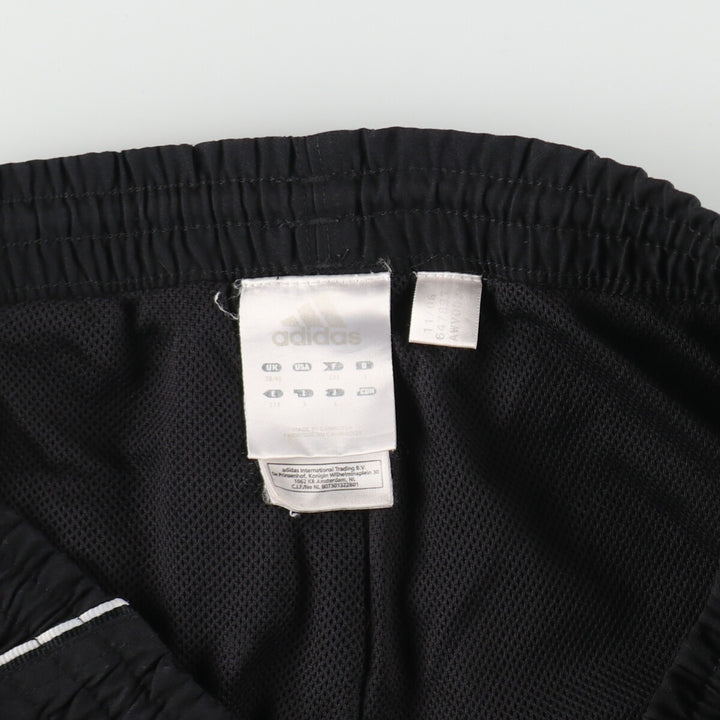 00'S Adidas warm-up pants, nylon pants, rustling pants, men's size M polyester black type Vintage Second Hand