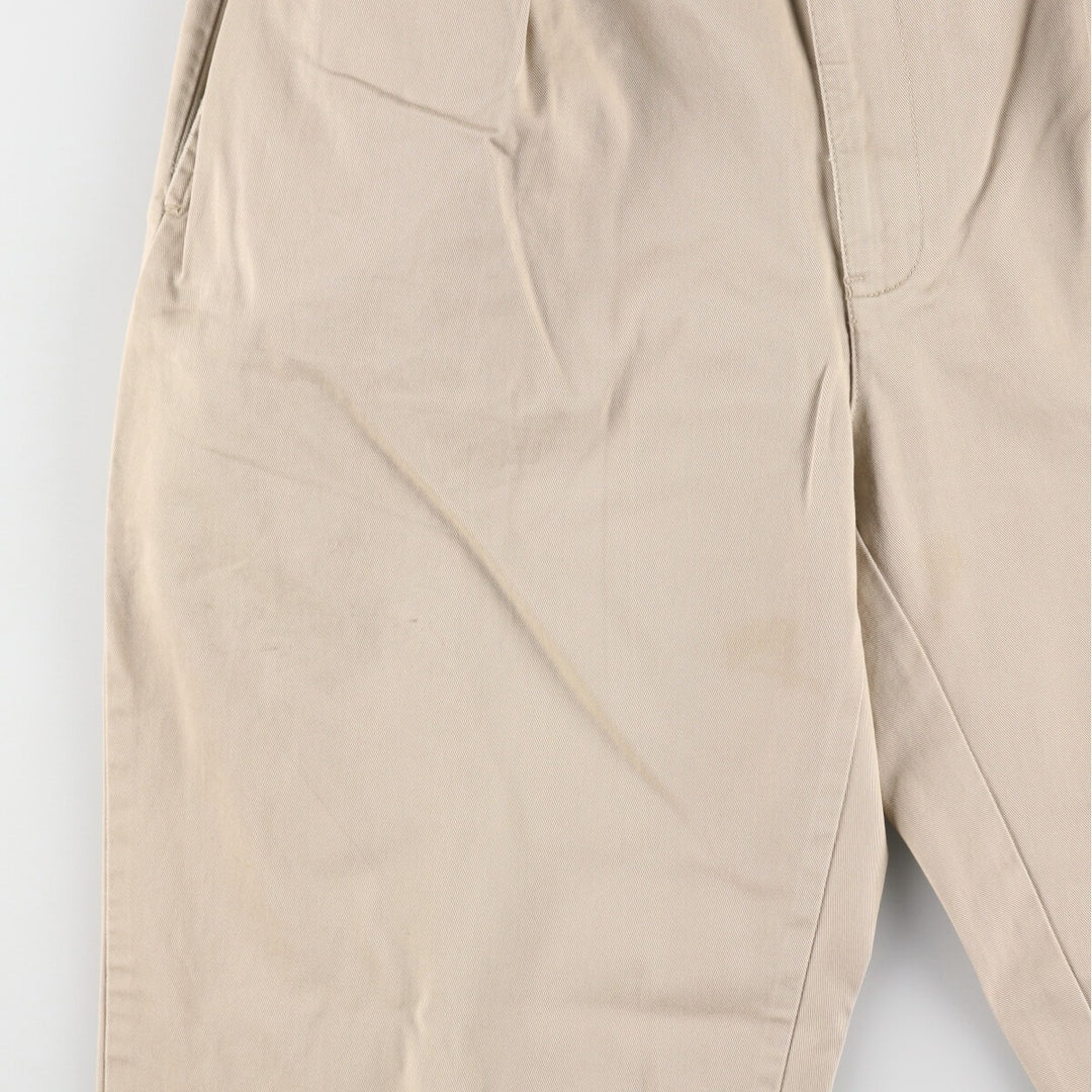Ralph Lauren POLO by Ralph Lauren Two-pleat Chino Pants for Men, W33 equivalent cotton Beige type Vintage Second Hand
