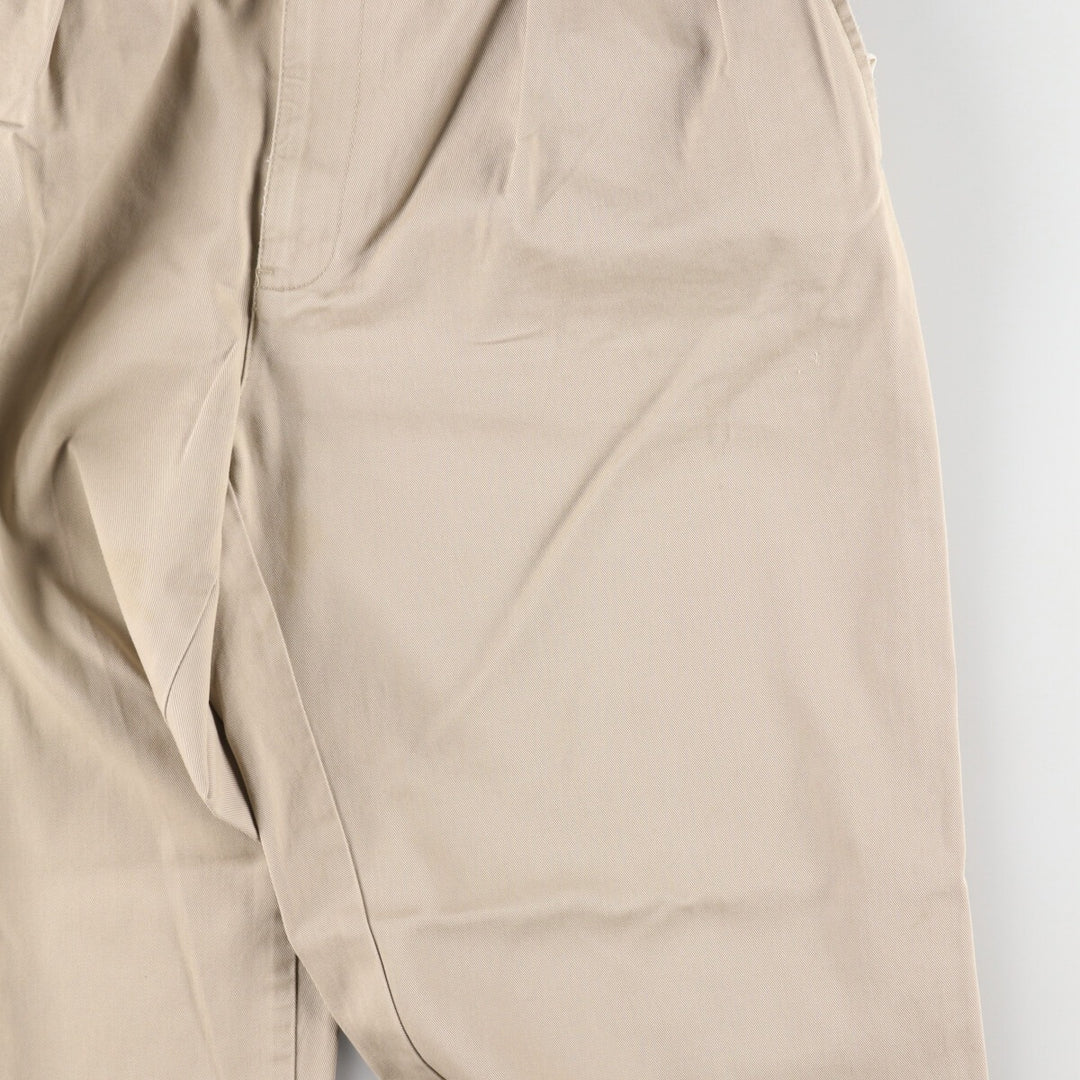 Ralph Lauren POLO by Ralph Lauren Two-pleat Chino Pants for Men, W33 equivalent cotton Beige type Vintage Second Hand