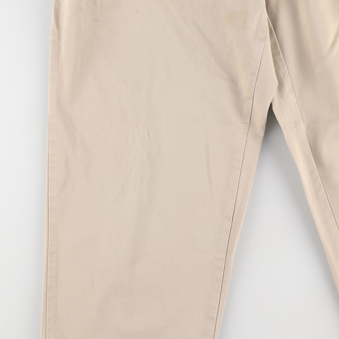 Ralph Lauren POLO by Ralph Lauren Two-pleat Chino Pants for Men, W33 equivalent cotton Beige type Vintage Second Hand