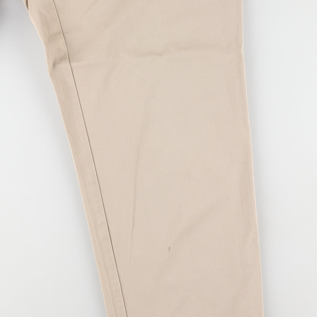 Ralph Lauren POLO by Ralph Lauren Two-pleat Chino Pants for Men, W33 equivalent cotton Beige type Vintage Second Hand