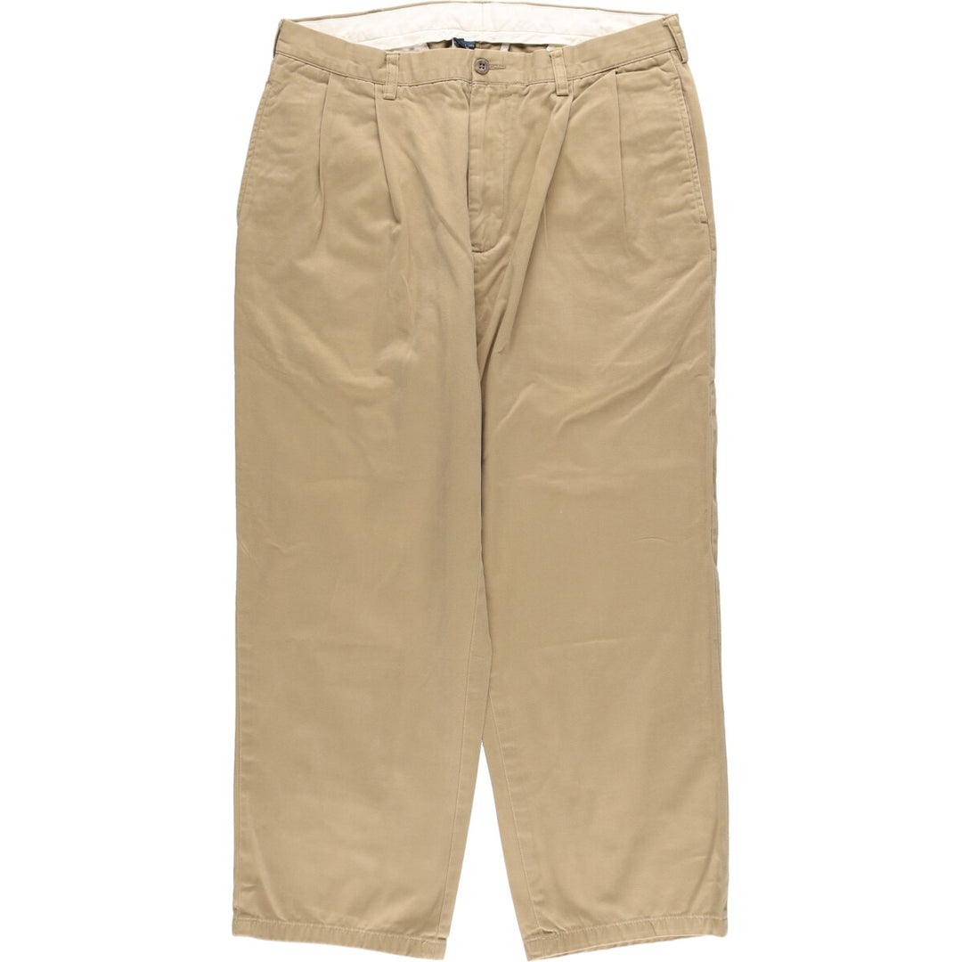 Ralph Lauren POLO by Ralph Lauren Two-pleat Chino Pants for Men, W34 equivalent cotton Beige type Vintage Second Hand