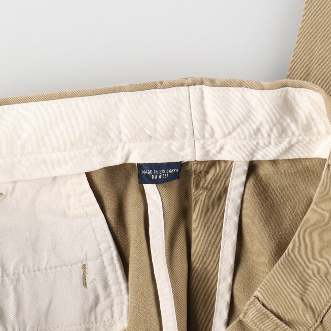 Ralph Lauren POLO by Ralph Lauren Two-pleat Chino Pants for Men, W34 equivalent cotton Beige type Vintage Second Hand