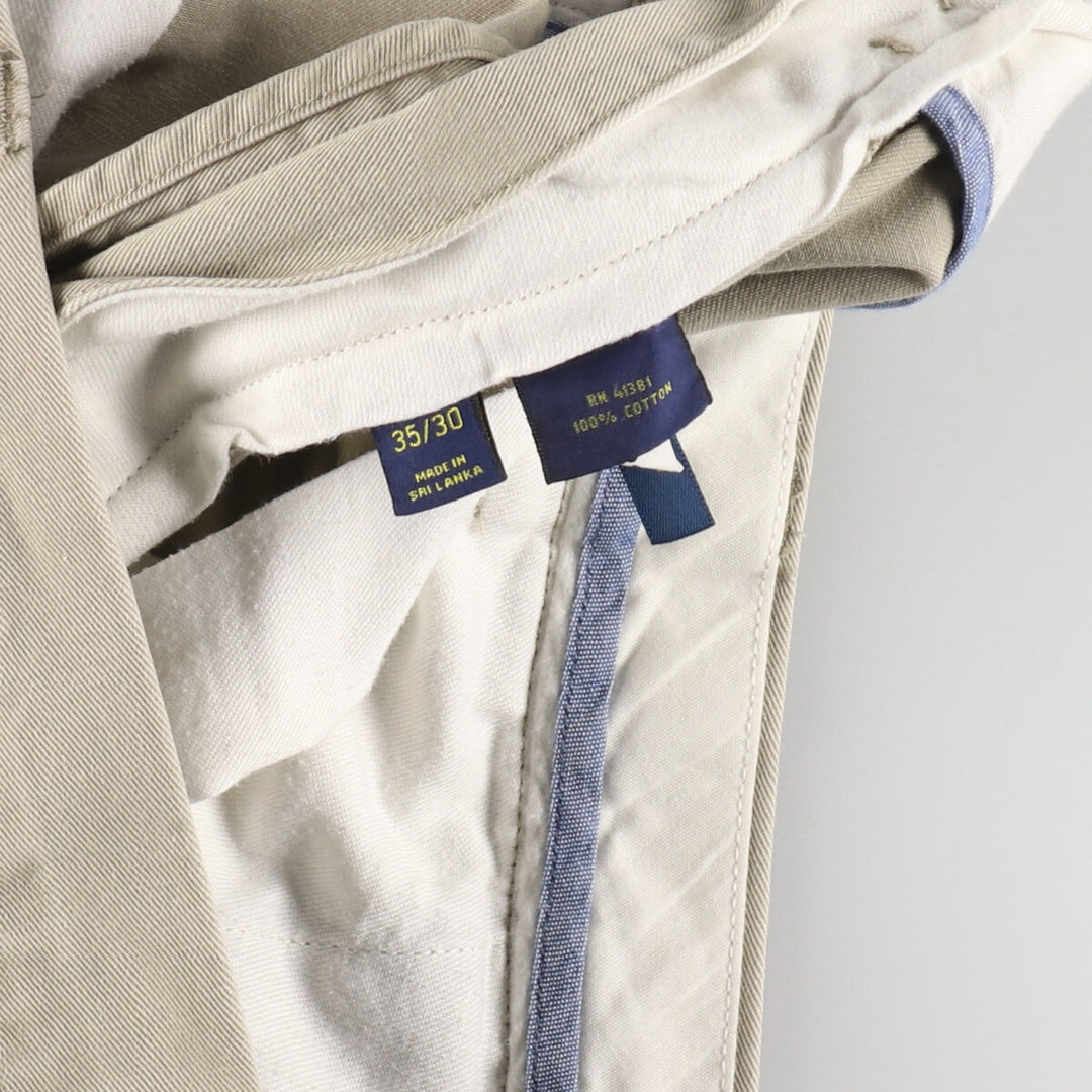 Ralph Lauren POLO RALPH LAUREN Classic Fit Two-Pleated Chino Pants, Men's, Size W35 cotton Beige type Vintage Second Hand