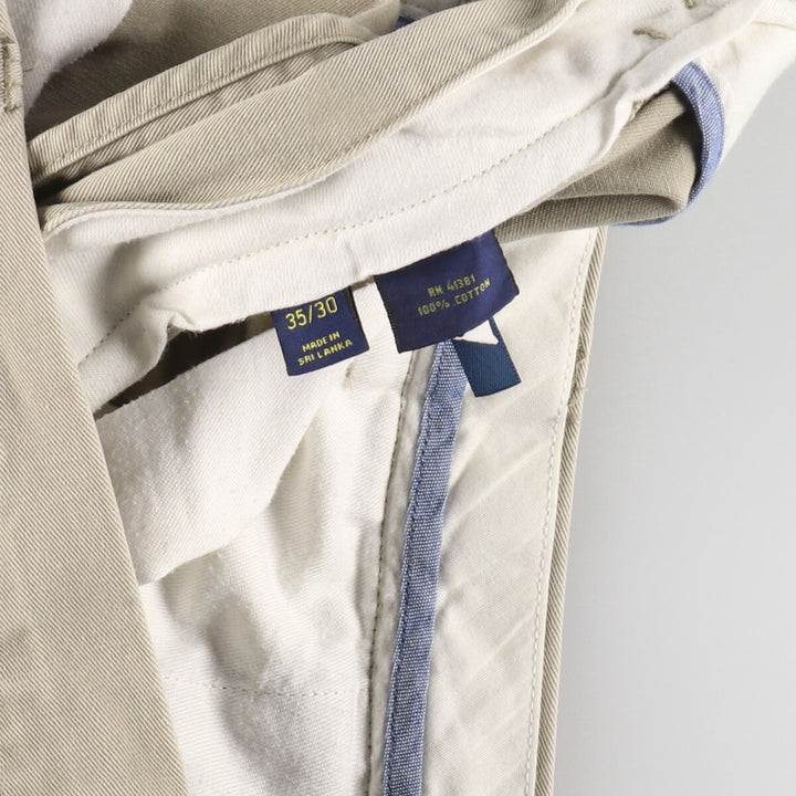Ralph Lauren POLO RALPH LAUREN Classic Fit Two-Pleated Chino Pants, Men's, Size W35 cotton Beige type Vintage Second Hand