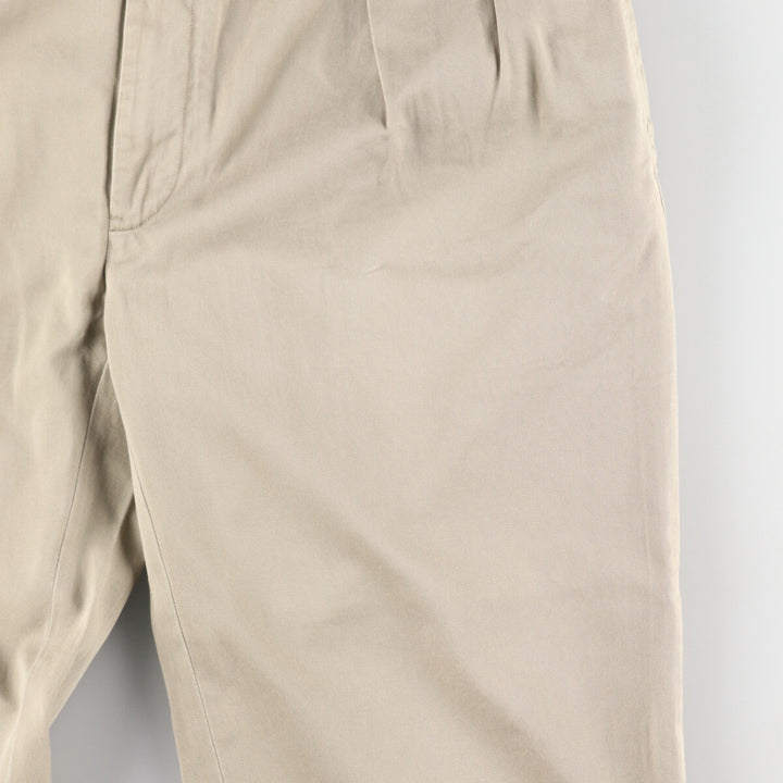Ralph Lauren POLO RALPH LAUREN Classic Fit Two-Pleated Chino Pants, Men's, Size W35 cotton Beige type Vintage Second Hand