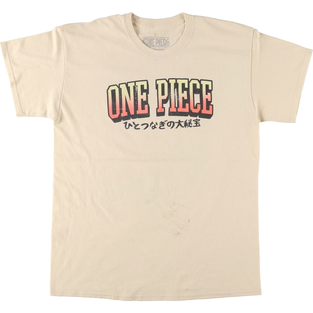 ONE PIECE Back Print Character Print T-Shirt Men's L size /eaa494887