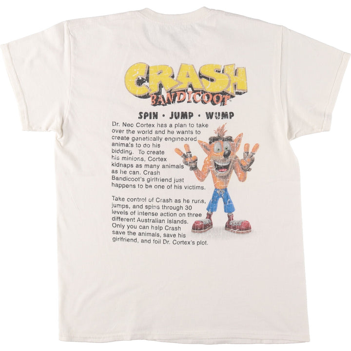 CRASH BANDICOOT Anime Character Print T-Shirt Men's M size /eaa494890