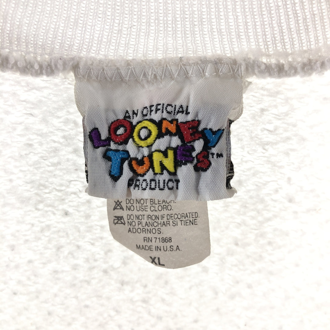 90'S Looney Tunes Tasmanian Devil character sweatshirt, made in USA, men's XL size /eaa494895