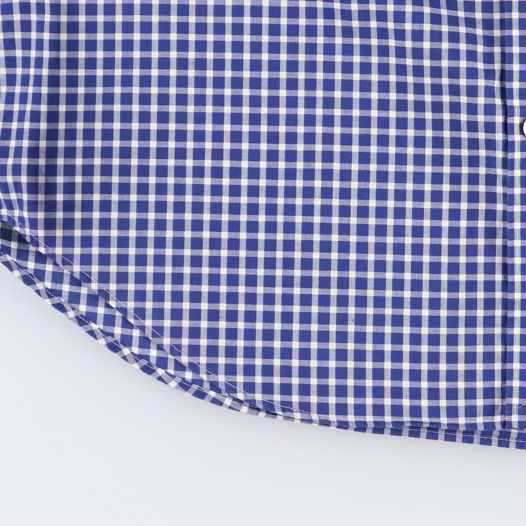Ralph Lauren LAUREN Lauren Gingham Check Long Sleeve Cotton Check Shirt Women's Size L / eaa494905
