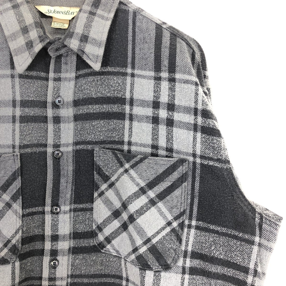 80'S ST JOHN'S BAY BIG MAC FLANNEL Long Sleeve Flannel Check Shirt Made in USA Men's XL Vintage /eaa494990