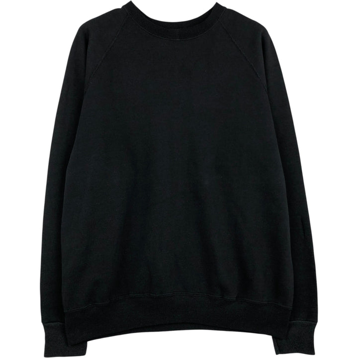 90'S Lee Midweight Plain Blank Sweatshirt, Made in USA, Men's XL equivalent, Vintage cotton black type Vintage Second Hand