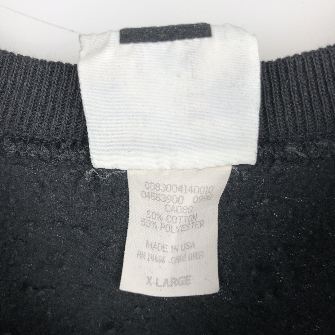 90'S Lee Midweight Plain Blank Sweatshirt, Made in USA, Men's XL equivalent, Vintage cotton black type Vintage Second Hand