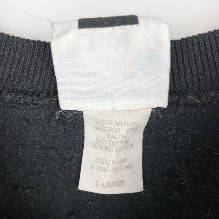 90'S Lee Midweight Plain Blank Sweatshirt, Made in USA, Men's XL equivalent, Vintage cotton black type Vintage Second Hand