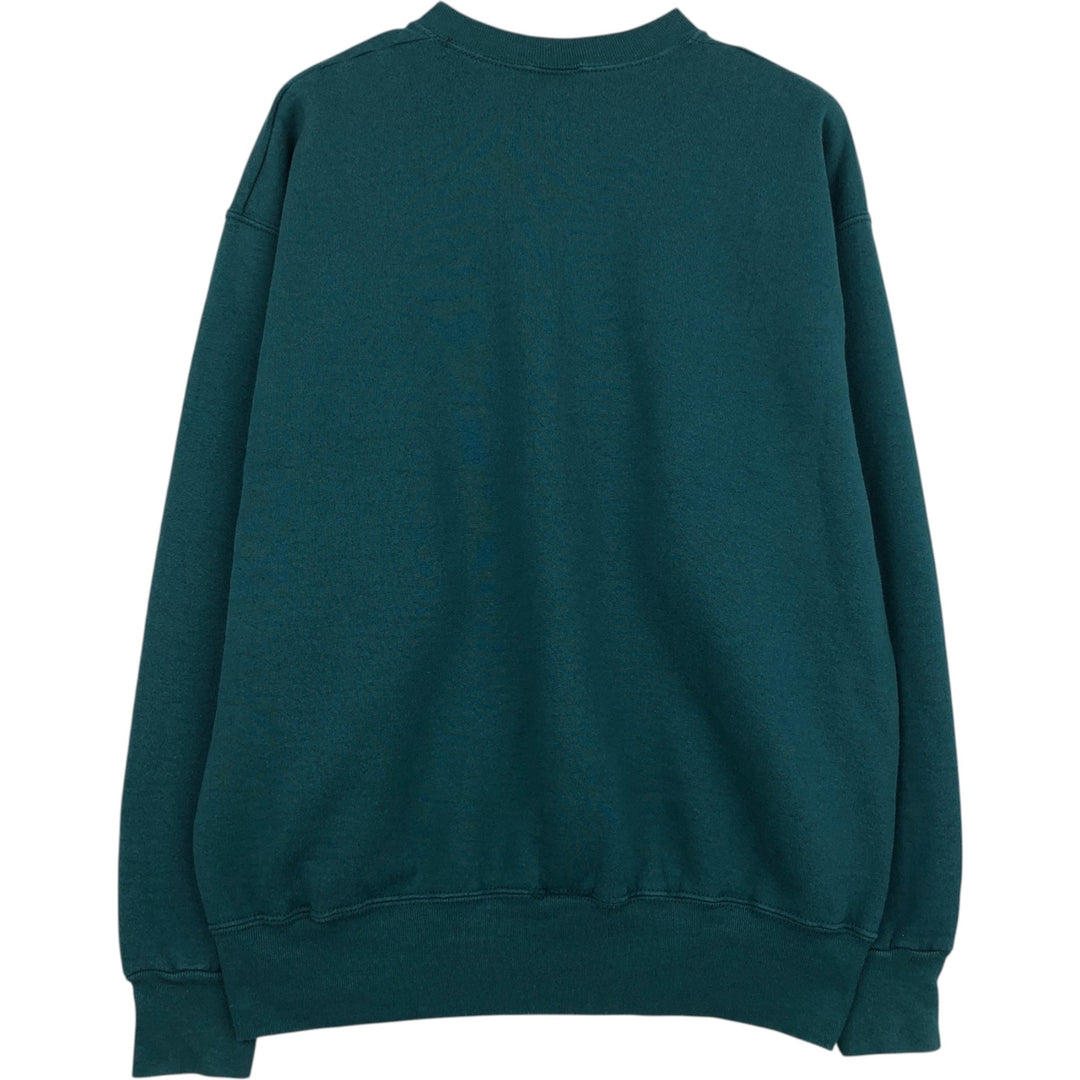 90'S BVD plain blank sweatshirt, sweatshirt, made in USA, men's size L, vintage cotton green type Vintage Second Hand