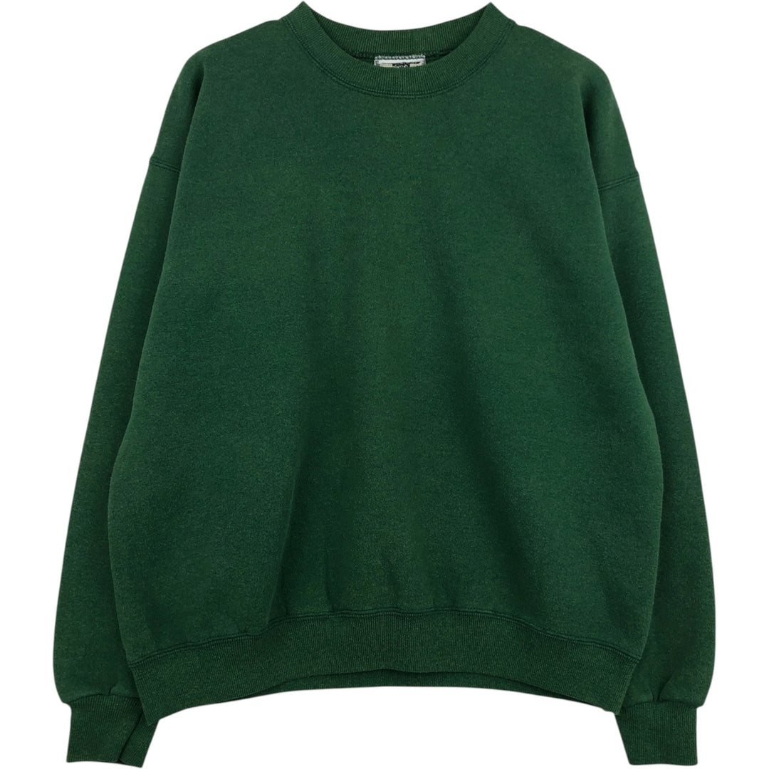 Vintage 90'S Lee Heavy Weight Solid Color Blank Sweatshirt, Made in USA, Men's Size L cotton green type Vintage Second Hand