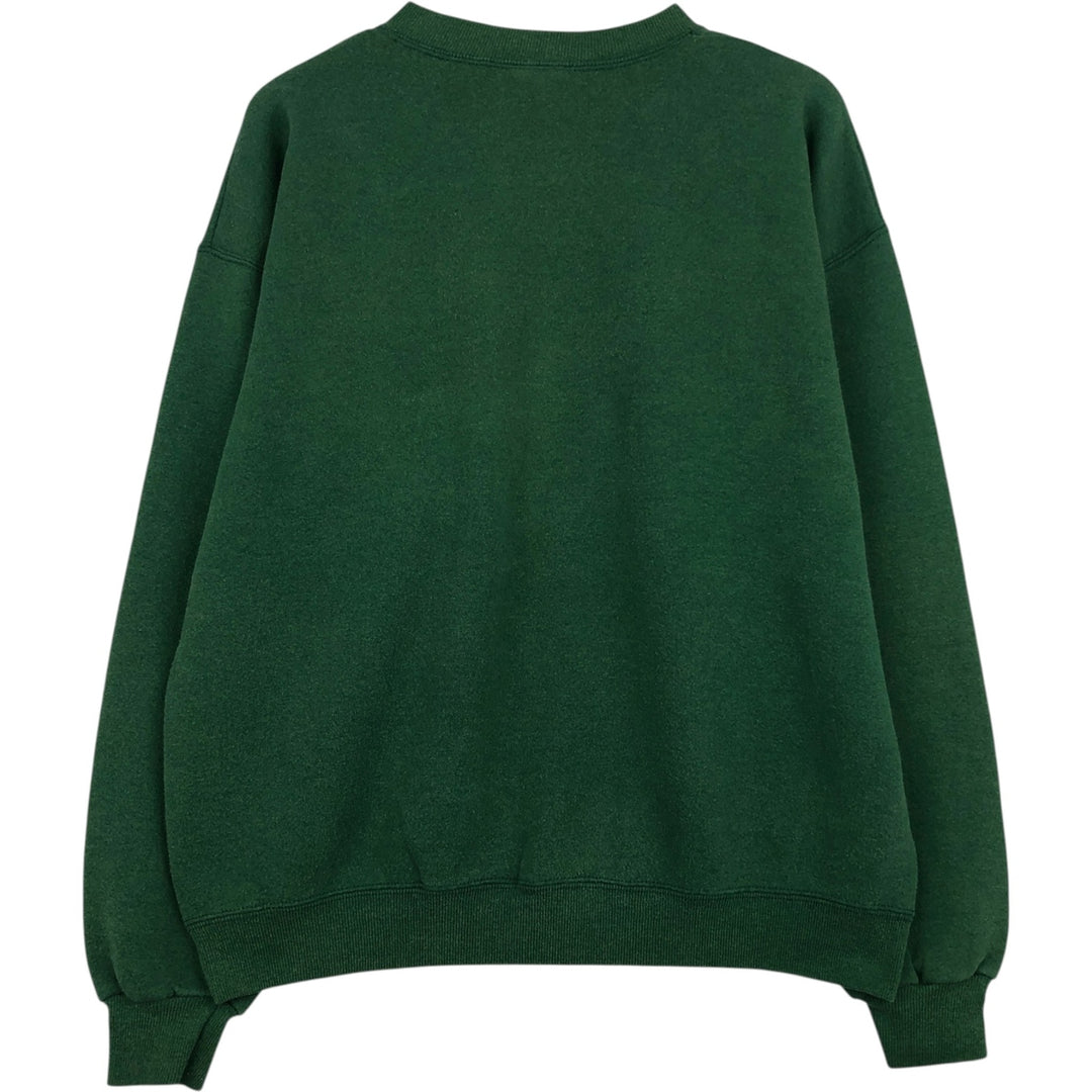 Vintage 90'S Lee Heavy Weight Solid Color Blank Sweatshirt, Made in USA, Men's Size L cotton green type Vintage Second Hand
