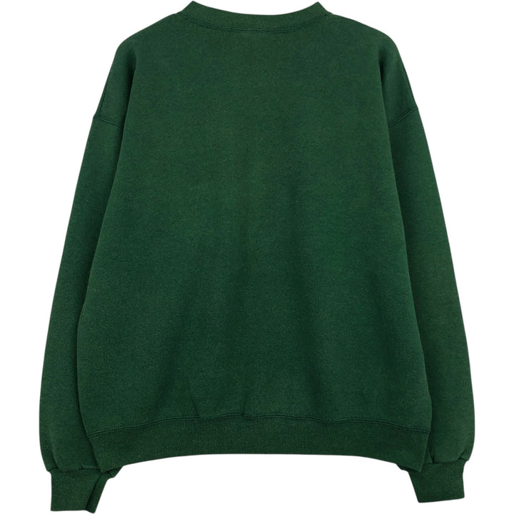 Vintage 90'S Lee Heavy Weight Solid Color Blank Sweatshirt, Made in USA, Men's Size L cotton green type Vintage Second Hand