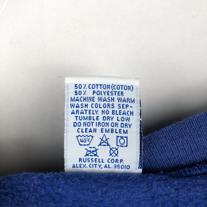 90'S Russell plain blank sweatshirt, sweatshirt, made in USA, men's XXL, vintage cotton blue type Vintage Second Hand