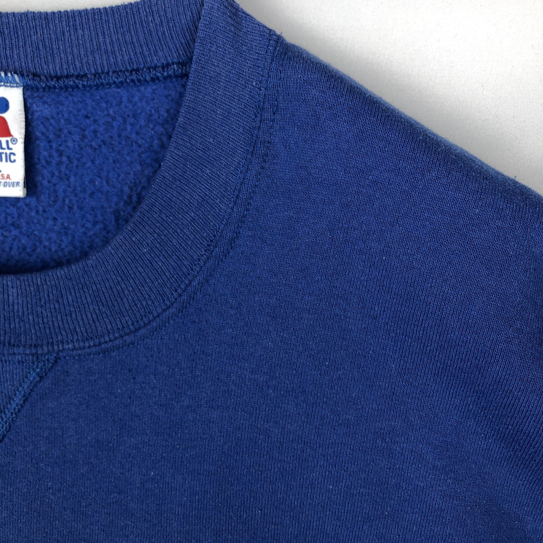 90'S Russell plain blank sweatshirt, sweatshirt, made in USA, men's XXL, vintage cotton blue type Vintage Second Hand