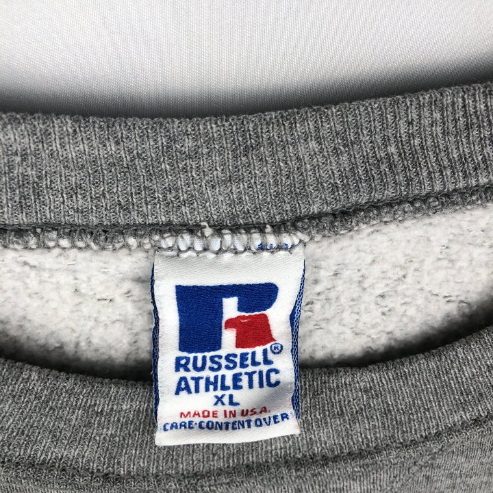 90'S Russell plain blank sweatshirt, sweatshirt, made in USA, men's XL size, vintage polyester gray type Vintage Second Hand