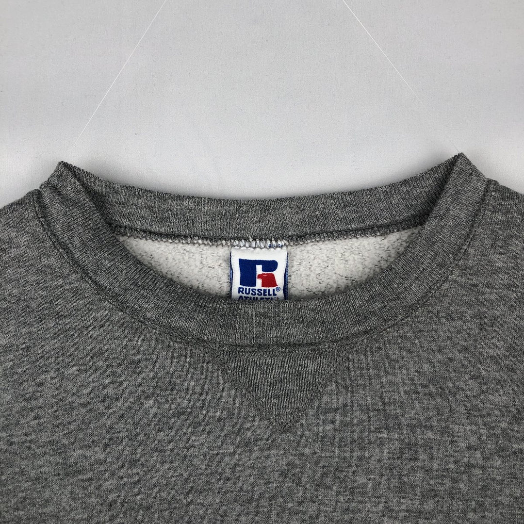 90'S Russell plain blank sweatshirt, sweatshirt, made in USA, men's XL size, vintage polyester gray type Vintage Second Hand