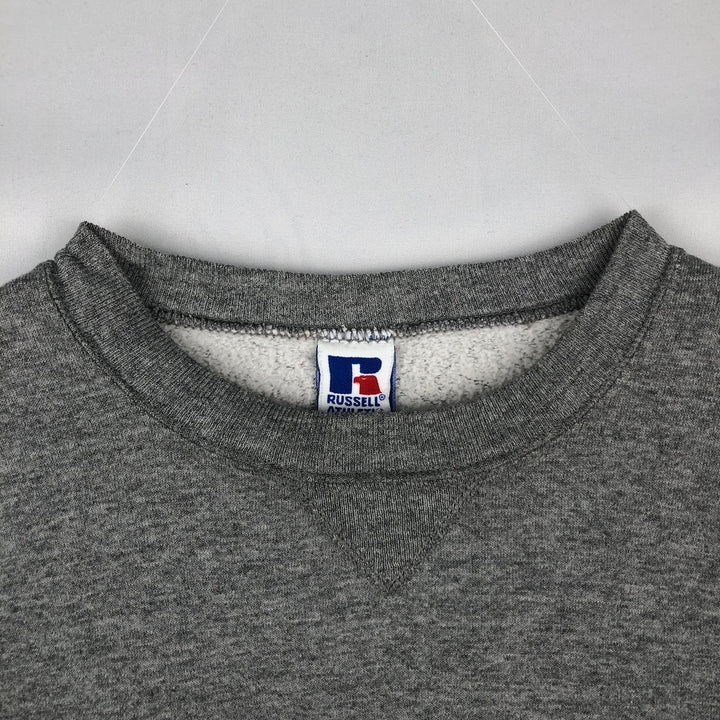 90'S Russell plain blank sweatshirt, sweatshirt, made in USA, men's XL size, vintage polyester gray type Vintage Second Hand