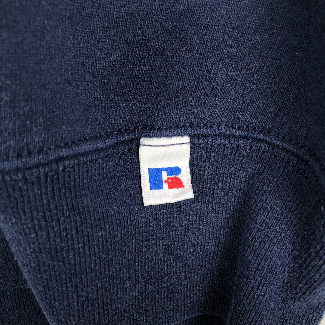 90'S Russell plain blank sweatshirt, sweatshirt, made in USA, men's size L, vintage cotton navy blue type Vintage Second Hand